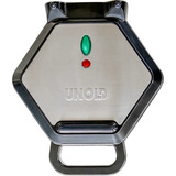 Unold Bobby 1 waffle 700 W Nero, Argento, Cialde accaio/Nero, 1 waffle, Esagonale, Nero, Argento, Plastica, Acciaio inox, 0,7 m, Nero