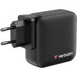 Verbatim Caricatore Mini-GaN 165W 4 Porte, Caricabatterie Nero