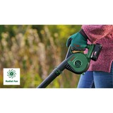 Bosch LeafBlower Ioni di Litio, Soffiatore verde/Nero, Soffiatore portatile, 185 km/h, 245 km/h, Verde, Batteria, Ioni di Litio