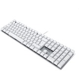 CHERRY KC 200 MX tastiera Universale USB QWERTZ Tedesco Argento, Bianco bianco/Argento, Full-size (100%), Cablato, USB, Interruttore a chiave meccanica, QWERTZ, Argento, Bianco