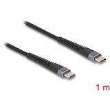 DeLOCK Cavo USB 2.0, connettore USB-C > connettore USB-C con protezione anti-piega estesa Nero