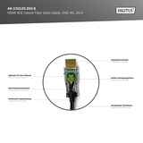Digitus Cavo ibrido in fibra ottica HDMI AOC, UHD 4K Nero