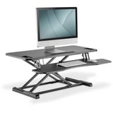 Digitus Supporto da scrivania ergonomico, Base per monitor Nero, Libera installazione, Regolazione altezza, Nero