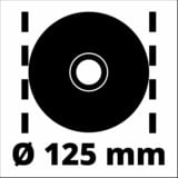 EINHELL Smerigliatrice angolare TC-AG 125/850 Kit rosso/Nero