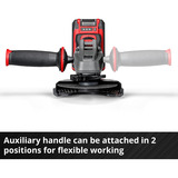 EINHELL Smerigliatrice angolare a batteria professionale AXXIO 18/115 Q, 18Volt rosso/Nero