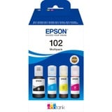 Epson 102 EcoTank 4-colour Multipack, Inchiostro Originale, Nero, Ciano, Magenta, Giallo, Epson, EcoTank ET-4750 Unlimited EcoTank ET-4750 EcoTank ET-3750 Unlimited EcoTank ET-3750 EcoTank..., 127 ml, 70 ml