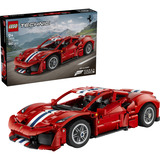 LEGO Technic Ferrari 488 PISTA Auto, Giochi di costruzione Macchina Giocattolo con Motore V8, Sterzo e Differenziale, Regalo per Bambini 9+, Set da costruzione, 9 anno/i, Plastica, 882 pz, 1,11 kg