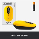 Logitech POP Mouse Wireless con Emoji personalizzabili, Tecnologia SilentTouch, Precisione e Velocità, Design Compatto, Bluetooth, USB, Multidispositivo, Compatibile OS - Blast giallo/Nero, Tecnologia SilentTouch, Precisione e Velocità, Design Compatto, Bluetooth, USB, Multidispositivo, Compatibile OS - Blast, Ambidestro, Ottico, RF senza fili + Bluetooth, 4000 DPI, Giallo