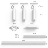 Philips Hue Perifo kit con 3 lampade a sospensione, Lampada bianco, Philips Hue White and Color ambiance Perifo kit con 3 lampade a sospensione, Luce a sospensione intelligente, Bluetooth/Zigbee, Bianco, LED, Metallo, Sintetico, Lampadina/e non sostituibile/i