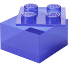 Room Copenhagen LEGO Storage Brick 4 Top Lid Glitter, Scatola di immagazzinaggio viola/trasparente