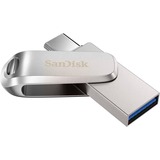 SanDisk Ultra Dual Drive Luxe unità flash USB 512 GB USB Type-A / USB Type-C 3.2 Gen 1 (3.1 Gen 1) Acciaio inossidabile, Chiavetta USB argento, 512 GB, USB Type-A / USB Type-C, 3.2 Gen 1 (3.1 Gen 1), 150 MB/s, Girevole, Acciaio inossidabile