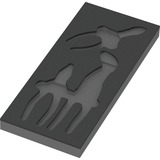 Wera 9880 Inserto in schiuma per set di pinze KNIPEX 1, vuoto, Deposito Nero/grigio