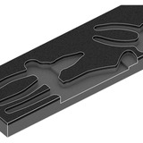 Wera 9880 Inserto in schiuma per set di pinze KNIPEX 1, vuoto, Deposito Nero/grigio