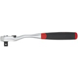 Wiha Cricchetto reversibile 1/2", pulsante e blocco a sfera, Pistola Nero/Rosso