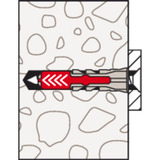 fischer Tassello DuoPower 6x30 S grigio chiaro/Rosso