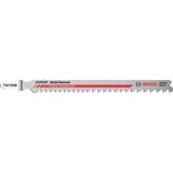 Bosch T367XHM Lama per seghetto alternativo Carburo 2 pz, Lama per sega Lama per seghetto alternativo, Alluminio, Mortaio, Plastica, Acciaio, Legno con chiodi, Carburo, Acciaio inox, 5 - 7, 3,5 mm