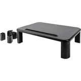 Digitus Ergonomic Monitor Riser, Base per monitor Nero, Supporto per computer portatile, Nero, 10 kg, 280 mm, 400 mm, 145 mm