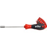 Wiha Cacciavite 1/4" con caricatore di punte, magnetico Nero/Rosso