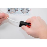 Wiha Strumento per spelare e montaggio, per cavi coassiali con connettore F, Attrezzo Sverniciatura /smontaggio Nero/Rosso