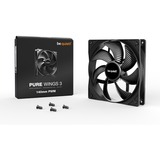 be quiet! Pure Wings 3 140mm PWM Case per computer Ventilatore 14 cm Nero 1 pz, Ventola Nero, Ventilatore, 14 cm, 1200 Giri/min, 97,5 m³/h, Nero