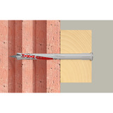 fischer Tassello a gambo lungo DuoXpand 8x80 T grigio chiaro/Rosso