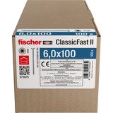 fischer Vite per truciolato ClassicFast II 6,0x100 testa svasata TX 