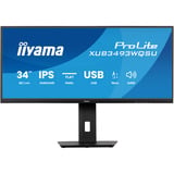 iiyama ProLite XUB3493WQSU-B6 Monitor PC 86,4 cm (34") 3440 x 1440 Pixel UltraWide Quad HD LED Nero, Monitor LED Nero (opaco), 86,4 cm (34"), 3440 x 1440 Pixel, UltraWide Quad HD, LED, 1 ms, Nero
