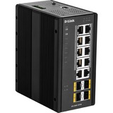 D-Link DIS‑300G‑14PSW Gestito L2 Gigabit Ethernet (10/100/1000) Supporto Power over Ethernet (PoE) Nero, Interruttore Gestito, L2, Gigabit Ethernet (10/100/1000), Full duplex, Supporto Power over Ethernet (PoE), Montabile a parete