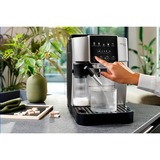 DeLonghi Magnifica Start Milk ECAM220.80.SB, Macchina automatica argento/Nero, Macchina da caffè con filtro, 1,8 L, Chicchi di caffè, Caffè macinato, Macinatore integrato, 1450 W, Nero, Argento