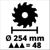 EINHELL Sega da trazione, troncatrice e a ingranaggi TC-SM 254, Sega mitra/Troncatrice rosso/Nero