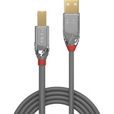 Lindy Cavo USB 2.0 Tipo A a B, Cromo Line grigio/cromo