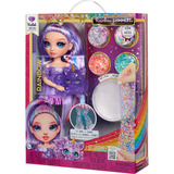 MGA Entertainment Rainbow High Rainbow Shimmers with Slime Fashion Doll - Violet (purple), Bambola Rainbow High Rainbow Shimmers with Slime Fashion Doll - Violet (purple), Bambola alla moda, Femmina, 4 anno/i, Bambino/Bambina, 280 mm, Multicolore