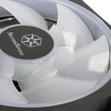 SilverStone AR12 RGB Processore Refrigeratore 12 cm Nero, Acciaio inossidabile, Bianco, raffreddamento CPU  Refrigeratore, 12 cm, 700 Giri/min, 2200 Giri/min, 29 dB, 68,9 pdc/min