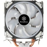 SilverStone AR12 RGB Processore Refrigeratore 12 cm Nero, Acciaio inossidabile, Bianco, raffreddamento CPU  Refrigeratore, 12 cm, 700 Giri/min, 2200 Giri/min, 29 dB, 68,9 pdc/min
