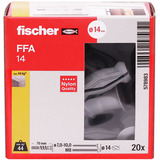 fischer Tassello per calcestruzzo cellulare FFA 14 grigio chiaro