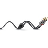 goobay Cavo adattatore audio Plus AUX 3,5mm jack > spina stereo Cinch Nero/Argento