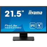 iiyama ProLite T2252MSC-B2 Monitor PC 54,6 cm (21.5") 1920 x 1080 Pixel Full HD LCD Touch screen Nero, Monitor LED Nero (opaco), 54,6 cm (21.5"), 1920 x 1080 Pixel, Full HD, LCD, 5 ms, Nero