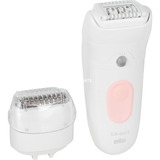 Braun Silk-épil 5 5-030, Epilatore Elettrico Donna, Per Una Epilazione Semplice, Bianco/Rosa bianco/Rosa, Epilatore Elettrico Donna, Per Una Epilazione Semplice, Bianco/Rosa, Rosa, Bianco, 28 pinzette, MicroGrip, 0,5 mm, Batteria, Batteria integrata