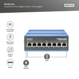 Digitus Ethernet Gigabit 8 porte, Interruttore blu