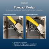 Digitus Modulo Keystone compatto CAT 6A schermato senza attrezzi, Modulo di Keystone 