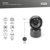 Digitus Scanner di codici a barre USB desktop 1D 2D Nero