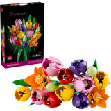 LEGO Bouquet di tulipani botanici, Giochi di costruzione 14 Fiori Finti da Costruire per Adulti in 5 Colori, Regalo Fai da Te per Donne, Set da costruzione, 18 anno/i, Plastica, 576 pz, 760 g