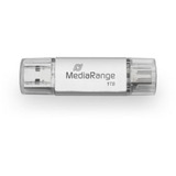 MediaRange Kombo-memory stick 1 TB, Chiavetta USB argento/trasparente