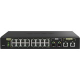 QNAP QSW-M2116P-2T2S switch di rete Gestito L2 2.5G Ethernet Supporto Power over Ethernet (PoE) Nero, Interruttore Gestito, L2, 2.5G Ethernet, Full duplex, Supporto Power over Ethernet (PoE), Montaggio rack