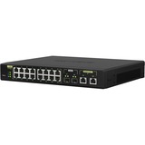 QNAP QSW-M2116P-2T2S switch di rete Gestito L2 2.5G Ethernet Supporto Power over Ethernet (PoE) Nero, Interruttore Gestito, L2, 2.5G Ethernet, Full duplex, Supporto Power over Ethernet (PoE), Montaggio rack