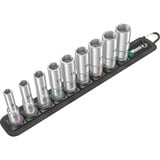 Wera 05004545001 bussola e set di bussole, chiave combinata   Nero, Set di bussole, 3/8", Metrico, 9 testina/e, 8,10,12,13,15,16,17,18,19 mm, 320 mm
