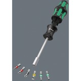 Wera Set di punte Kraftform Kompakt 27 Set 1, con impugnatura manuale, Set di bit Nero/Verde