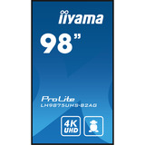 iiyama LH9875UHS-B2AG visualizzatore di messaggi Pannello piatto per segnaletica digitale 2,48 m (97.5") LED Wi-Fi 500 cd/m² 4K Ultra HD Nero Processore integrato Android 11 24/7, Public Display Nero (opaco), Pannello piatto per segnaletica digitale, 2,48 m (97.5"), LED, 3840 x 2160 Pixel, Wi-Fi, 24/7