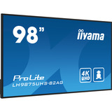 iiyama LH9875UHS-B2AG visualizzatore di messaggi Pannello piatto per segnaletica digitale 2,48 m (97.5") LED Wi-Fi 500 cd/m² 4K Ultra HD Nero Processore integrato Android 11 24/7, Public Display Nero (opaco), Pannello piatto per segnaletica digitale, 2,48 m (97.5"), LED, 3840 x 2160 Pixel, Wi-Fi, 24/7