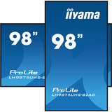 iiyama LH9875UHS-B2AG visualizzatore di messaggi Pannello piatto per segnaletica digitale 2,48 m (97.5") LED Wi-Fi 500 cd/m² 4K Ultra HD Nero Processore integrato Android 11 24/7, Public Display Nero (opaco), Pannello piatto per segnaletica digitale, 2,48 m (97.5"), LED, 3840 x 2160 Pixel, Wi-Fi, 24/7